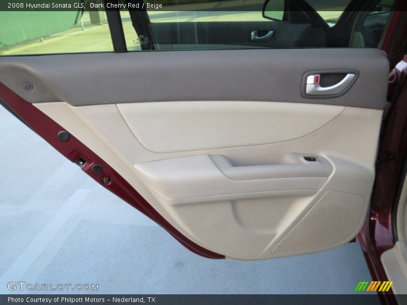 Dark Cherry Red / Beige 2008 Hyundai Sonata GLS