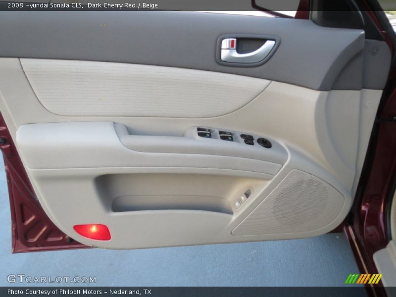Dark Cherry Red / Beige 2008 Hyundai Sonata GLS