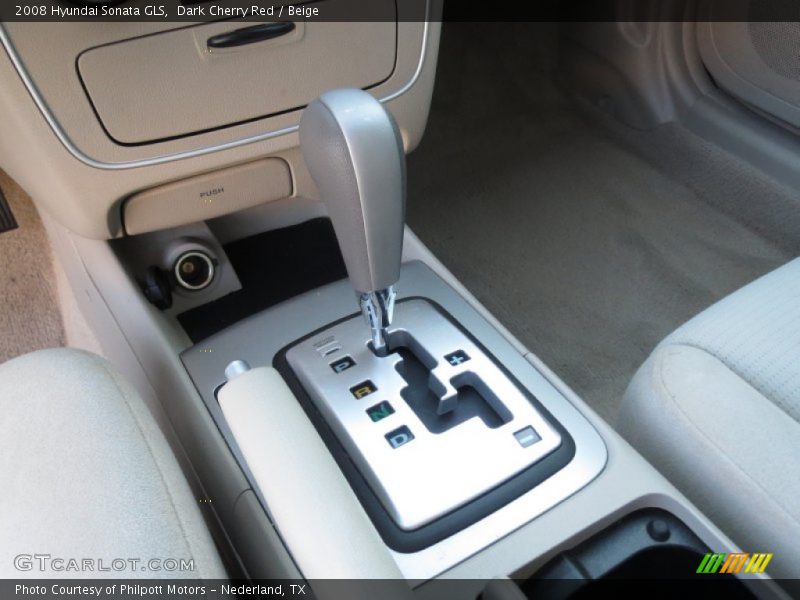 Dark Cherry Red / Beige 2008 Hyundai Sonata GLS