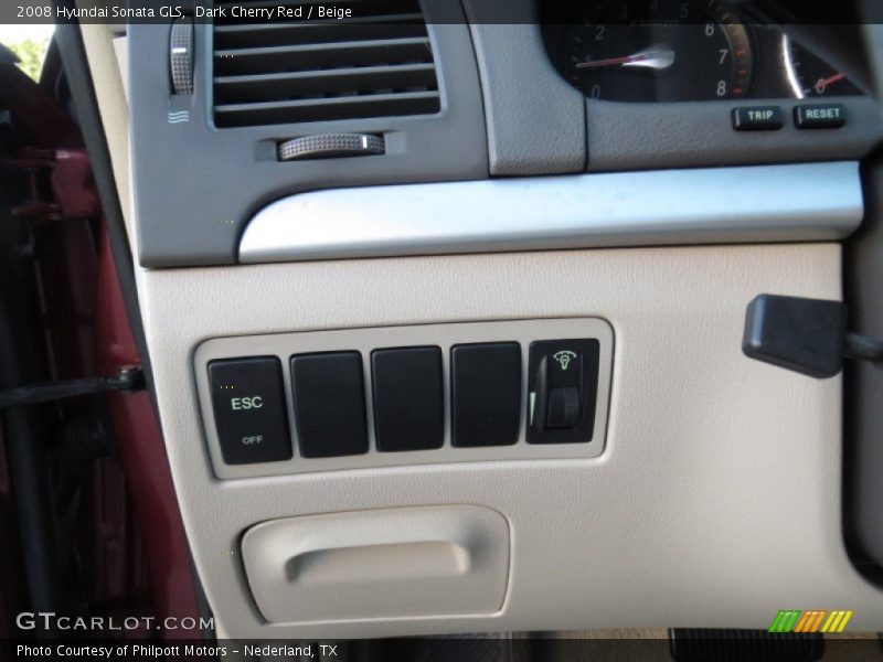 Dark Cherry Red / Beige 2008 Hyundai Sonata GLS