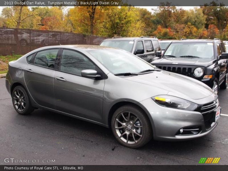 Tungsten Metallic / Black/Light Diesel Gray 2013 Dodge Dart Rallye