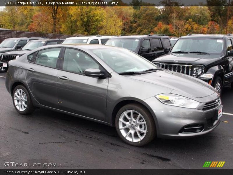 Tungsten Metallic / Black/Light Diesel Gray 2013 Dodge Dart SXT