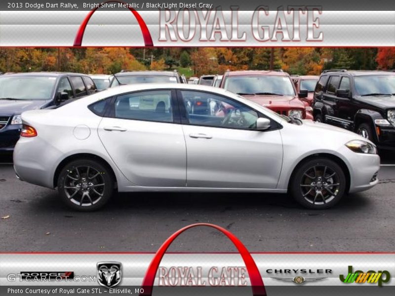 Bright Silver Metallic / Black/Light Diesel Gray 2013 Dodge Dart Rallye