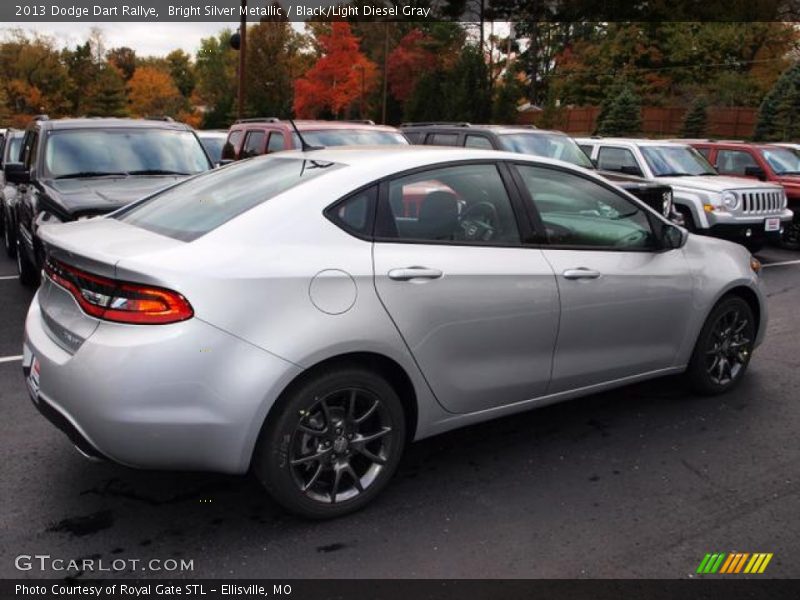 Bright Silver Metallic / Black/Light Diesel Gray 2013 Dodge Dart Rallye
