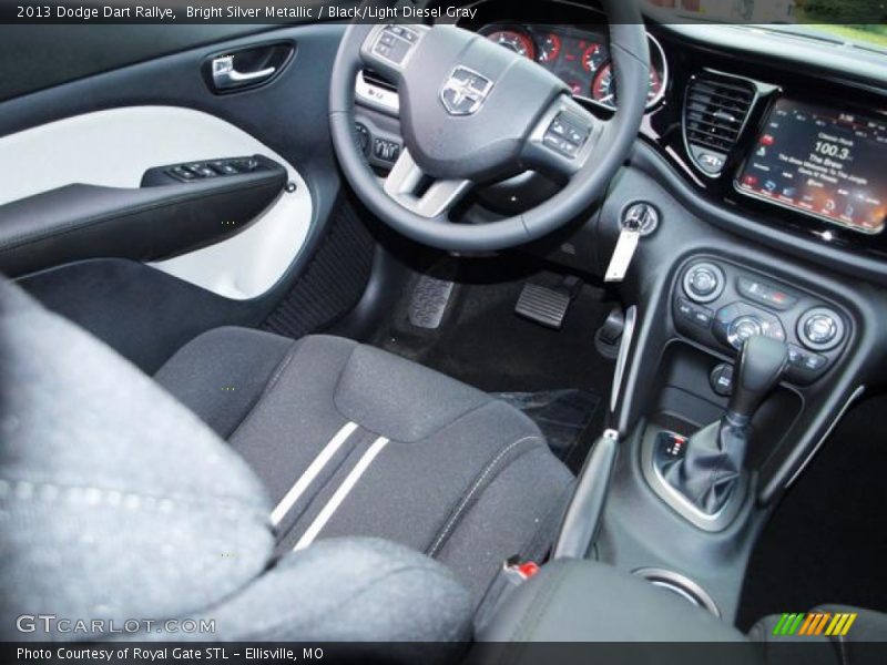 Bright Silver Metallic / Black/Light Diesel Gray 2013 Dodge Dart Rallye