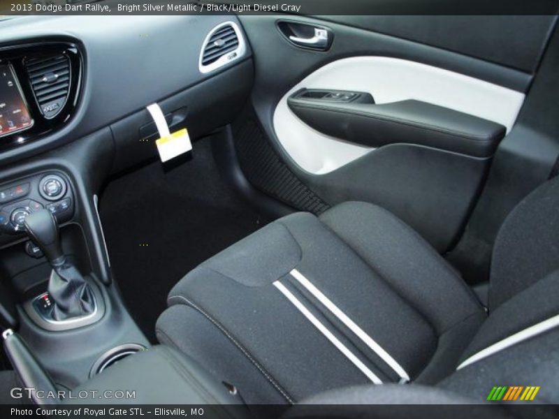 Bright Silver Metallic / Black/Light Diesel Gray 2013 Dodge Dart Rallye
