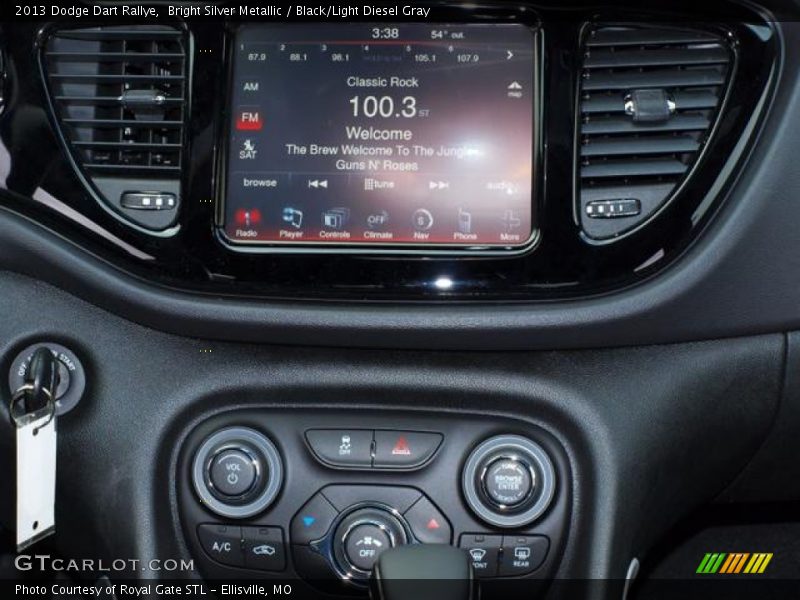 Bright Silver Metallic / Black/Light Diesel Gray 2013 Dodge Dart Rallye