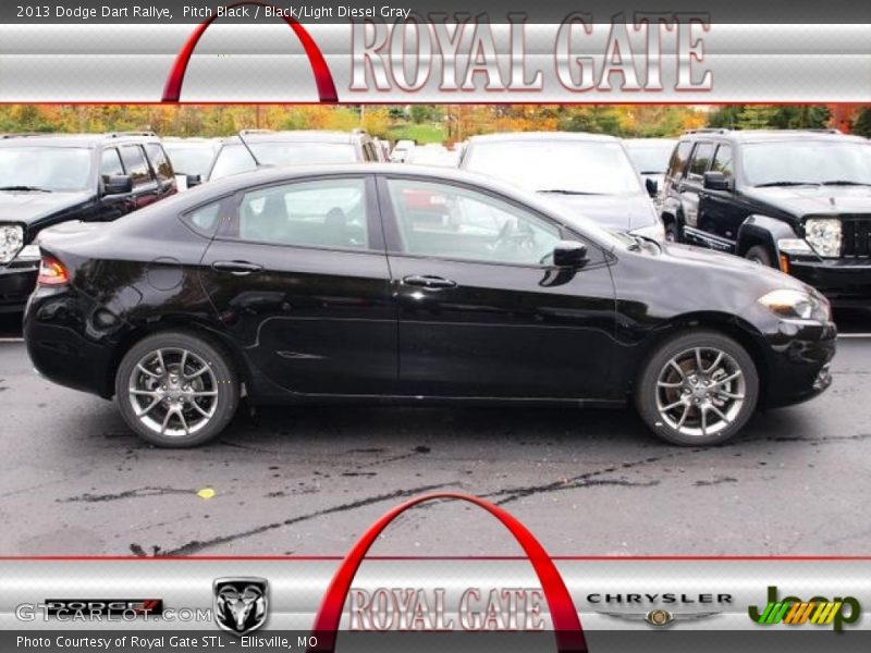 Pitch Black / Black/Light Diesel Gray 2013 Dodge Dart Rallye