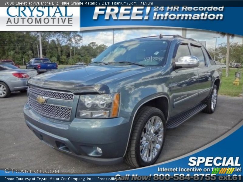 Blue Granite Metallic / Dark Titanium/Light Titanium 2008 Chevrolet Avalanche LTZ