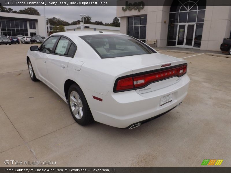 Ivory Pearl / Black/Light Frost Beige 2013 Dodge Charger SE