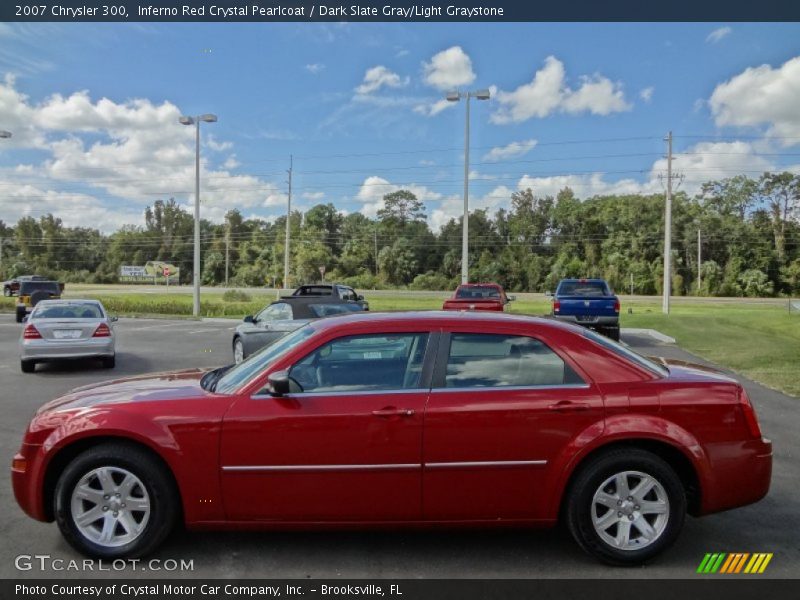 Inferno Red Crystal Pearlcoat / Dark Slate Gray/Light Graystone 2007 Chrysler 300