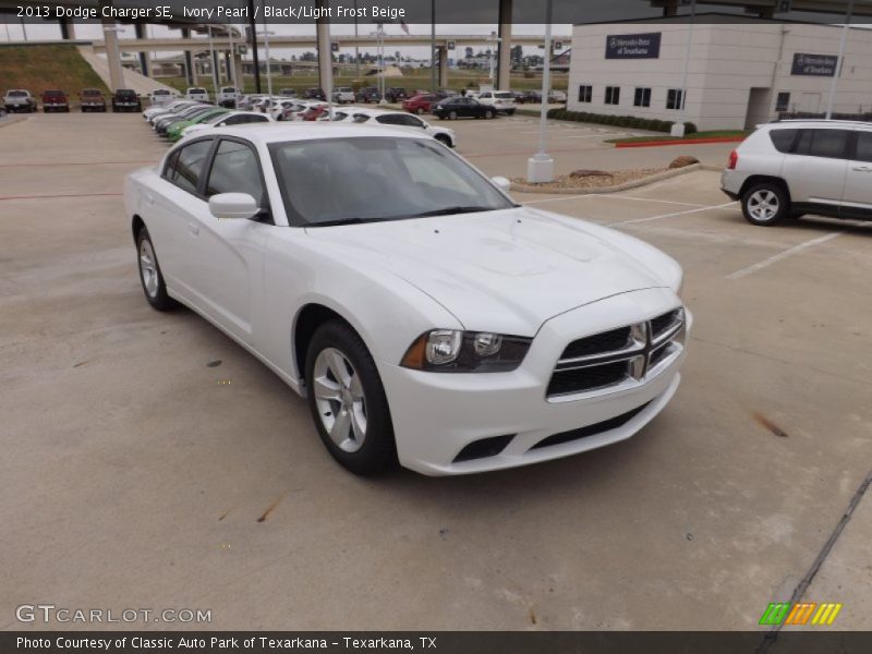Ivory Pearl / Black/Light Frost Beige 2013 Dodge Charger SE