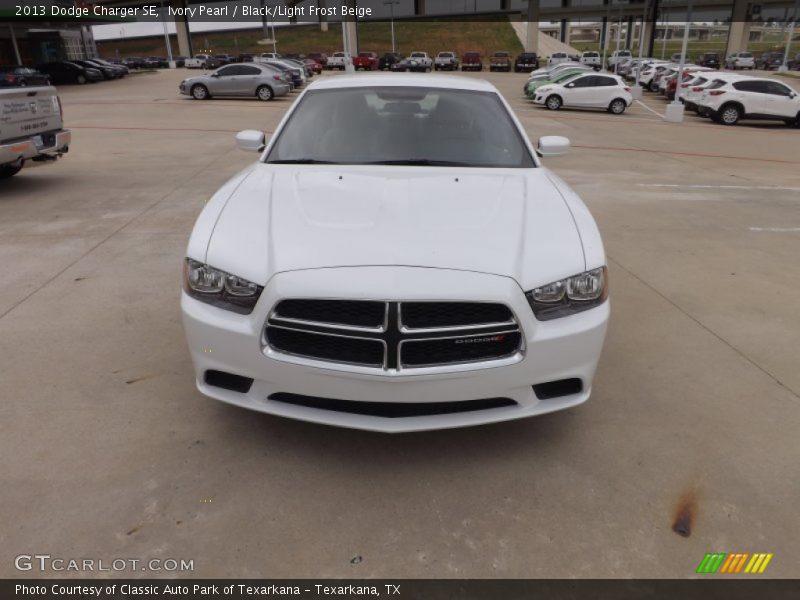 Ivory Pearl / Black/Light Frost Beige 2013 Dodge Charger SE