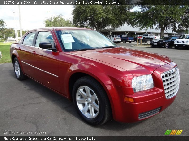Inferno Red Crystal Pearlcoat / Dark Slate Gray/Light Graystone 2007 Chrysler 300