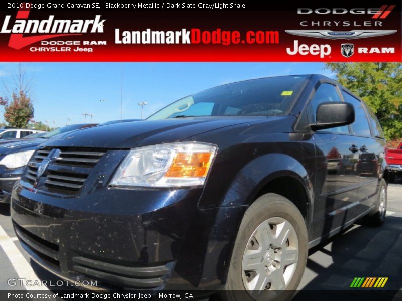 Blackberry Metallic / Dark Slate Gray/Light Shale 2010 Dodge Grand Caravan SE
