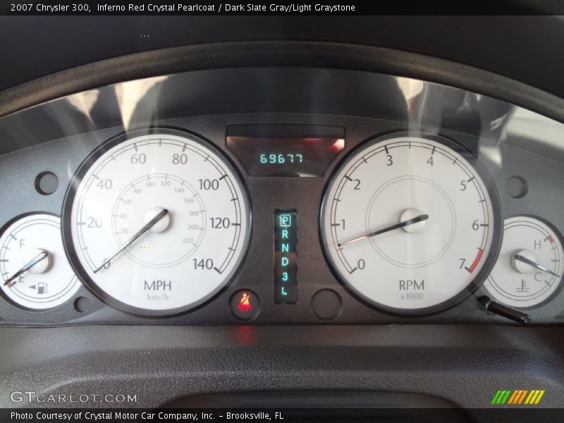 Inferno Red Crystal Pearlcoat / Dark Slate Gray/Light Graystone 2007 Chrysler 300