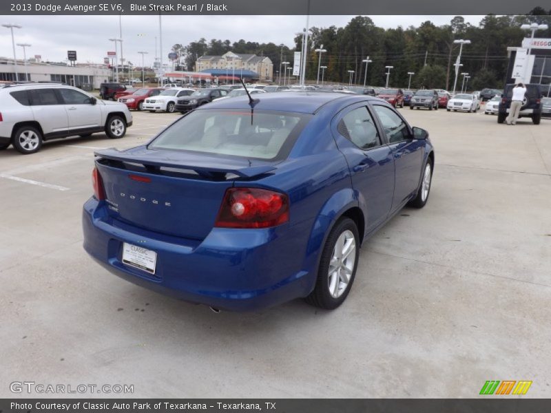 Blue Streak Pearl / Black 2013 Dodge Avenger SE V6