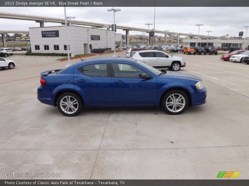 Blue Streak Pearl / Black 2013 Dodge Avenger SE V6