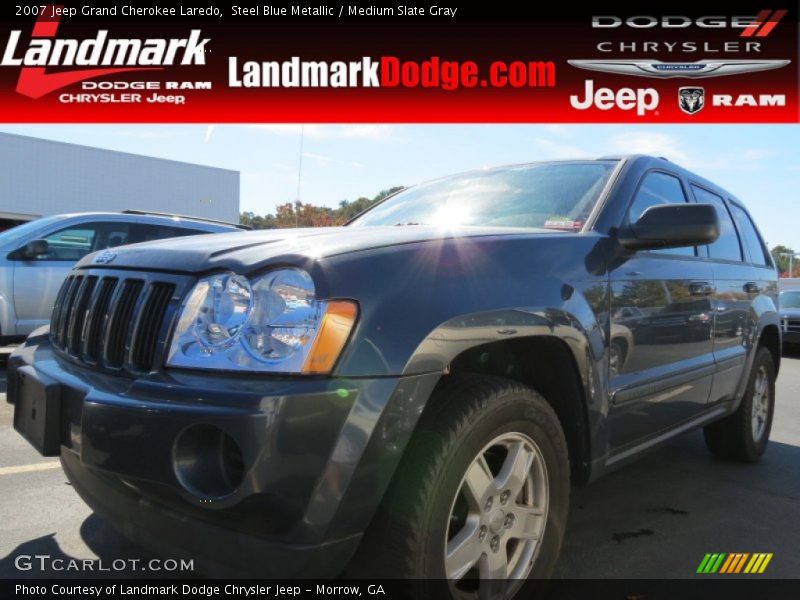 Steel Blue Metallic / Medium Slate Gray 2007 Jeep Grand Cherokee Laredo