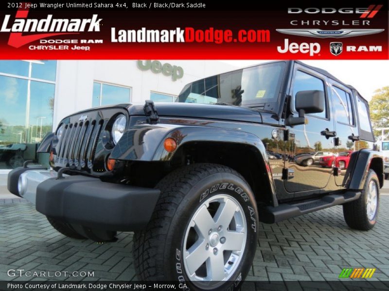 Black / Black/Dark Saddle 2012 Jeep Wrangler Unlimited Sahara 4x4