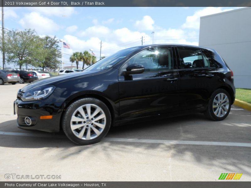 Black / Titan Black 2013 Volkswagen Golf 4 Door TDI