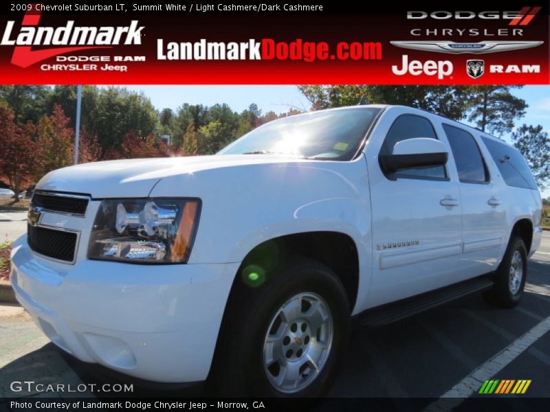 Summit White / Light Cashmere/Dark Cashmere 2009 Chevrolet Suburban LT