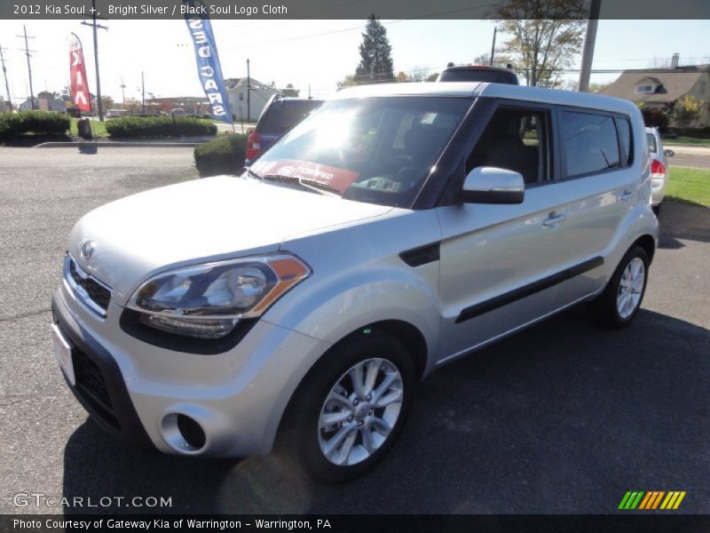 Bright Silver / Black Soul Logo Cloth 2012 Kia Soul +