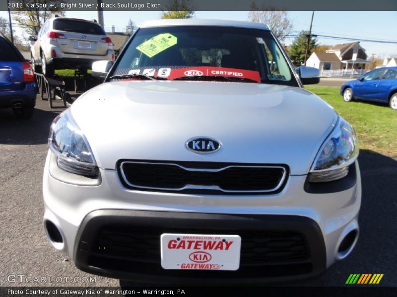 Bright Silver / Black Soul Logo Cloth 2012 Kia Soul +