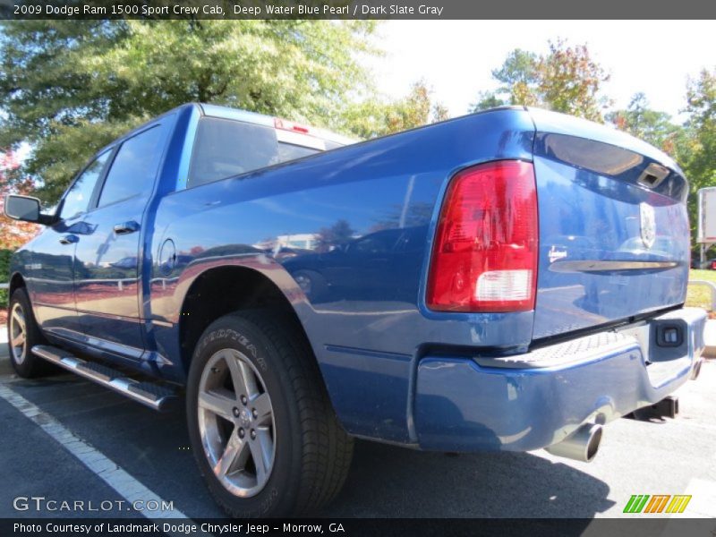 Deep Water Blue Pearl / Dark Slate Gray 2009 Dodge Ram 1500 Sport Crew Cab