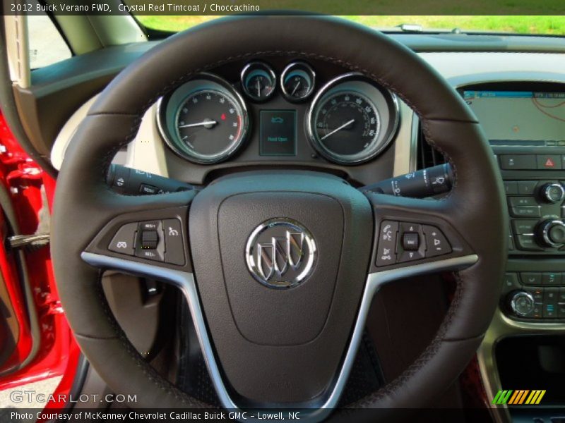 Crystal Red Tintcoat / Choccachino 2012 Buick Verano FWD
