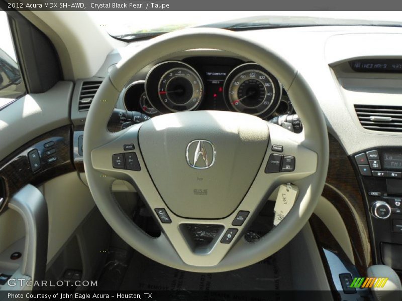 Crystal Black Pearl / Taupe 2012 Acura MDX SH-AWD