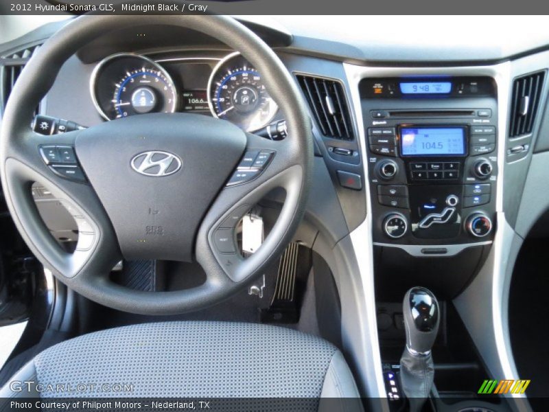 Midnight Black / Gray 2012 Hyundai Sonata GLS