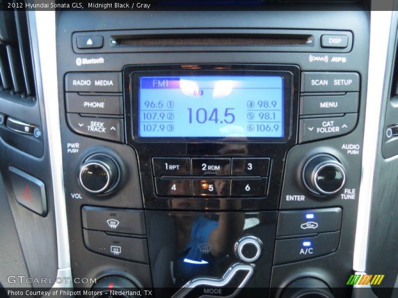 Midnight Black / Gray 2012 Hyundai Sonata GLS