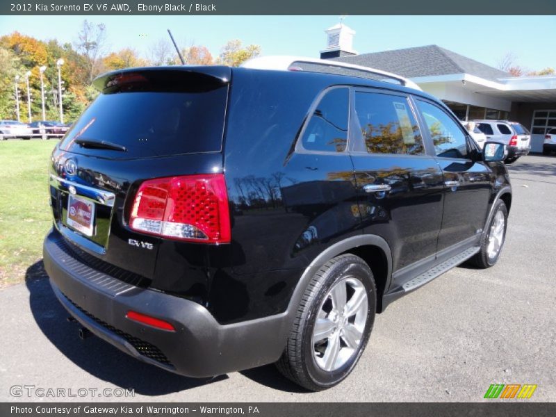 Ebony Black / Black 2012 Kia Sorento EX V6 AWD