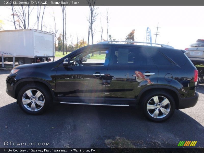 Ebony Black / Black 2012 Kia Sorento EX V6 AWD