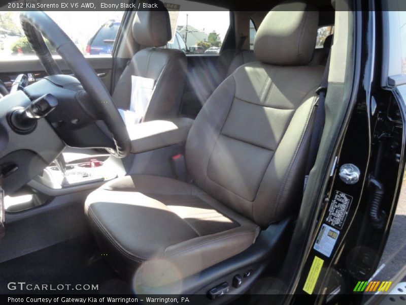 Ebony Black / Black 2012 Kia Sorento EX V6 AWD