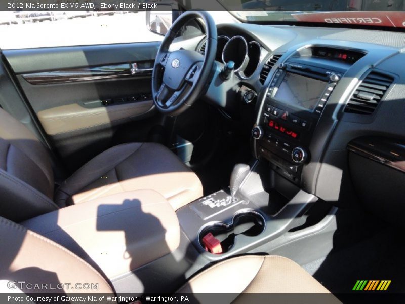 Ebony Black / Black 2012 Kia Sorento EX V6 AWD