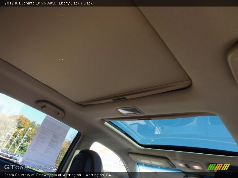 Ebony Black / Black 2012 Kia Sorento EX V6 AWD
