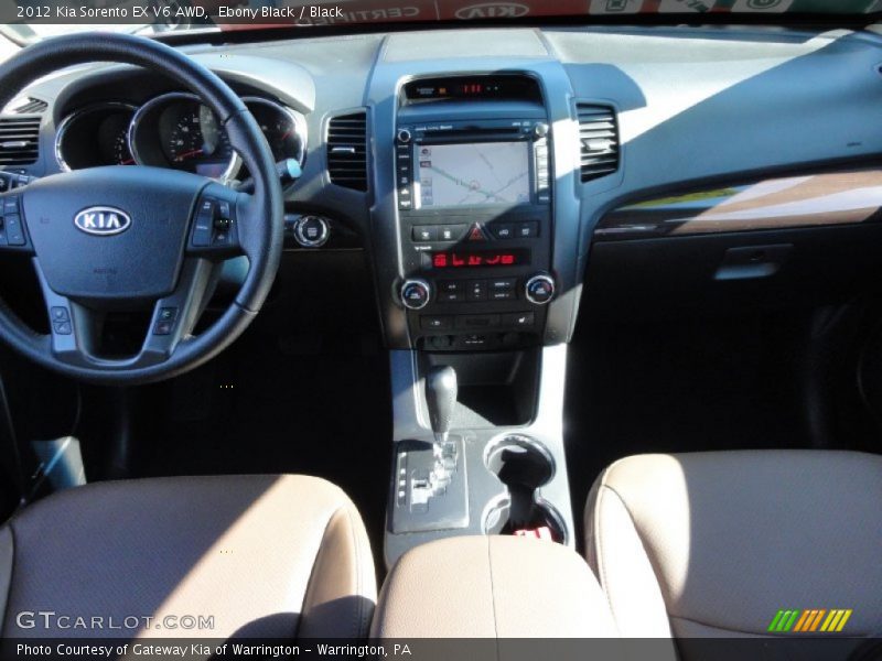 Ebony Black / Black 2012 Kia Sorento EX V6 AWD