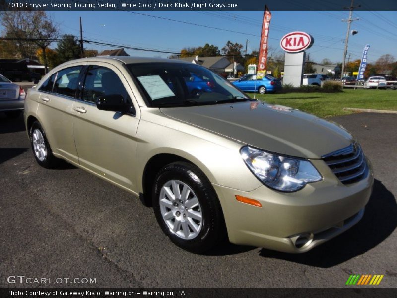 White Gold / Dark Khaki/Light Graystone 2010 Chrysler Sebring Touring Sedan