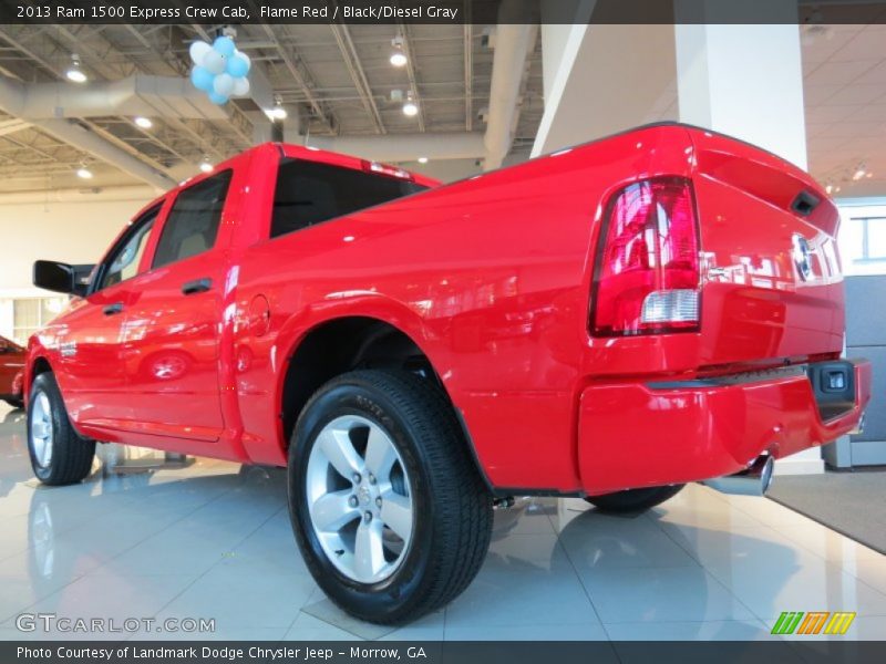 Flame Red / Black/Diesel Gray 2013 Ram 1500 Express Crew Cab
