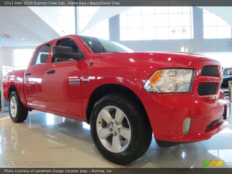 Flame Red / Black/Diesel Gray 2013 Ram 1500 Express Crew Cab