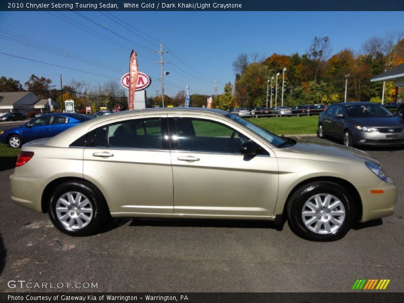 White Gold / Dark Khaki/Light Graystone 2010 Chrysler Sebring Touring Sedan