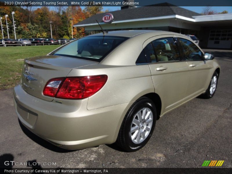 White Gold / Dark Khaki/Light Graystone 2010 Chrysler Sebring Touring Sedan