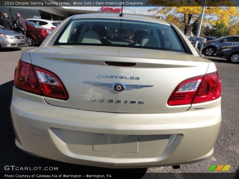White Gold / Dark Khaki/Light Graystone 2010 Chrysler Sebring Touring Sedan