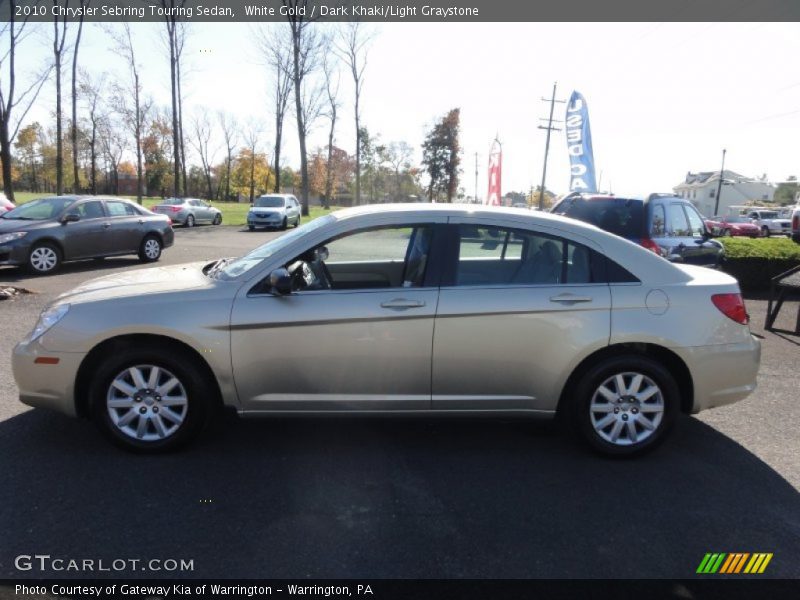 White Gold / Dark Khaki/Light Graystone 2010 Chrysler Sebring Touring Sedan