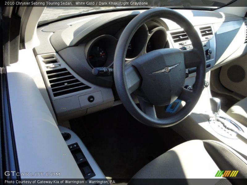 White Gold / Dark Khaki/Light Graystone 2010 Chrysler Sebring Touring Sedan