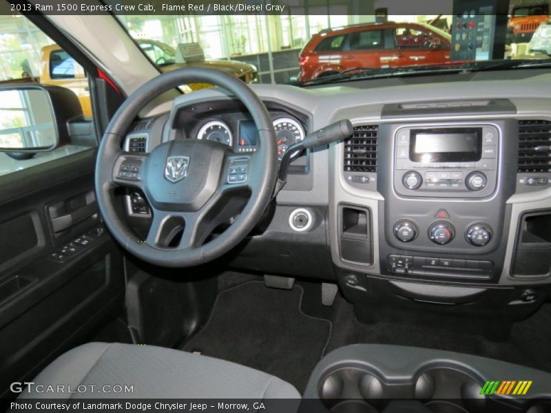 Flame Red / Black/Diesel Gray 2013 Ram 1500 Express Crew Cab