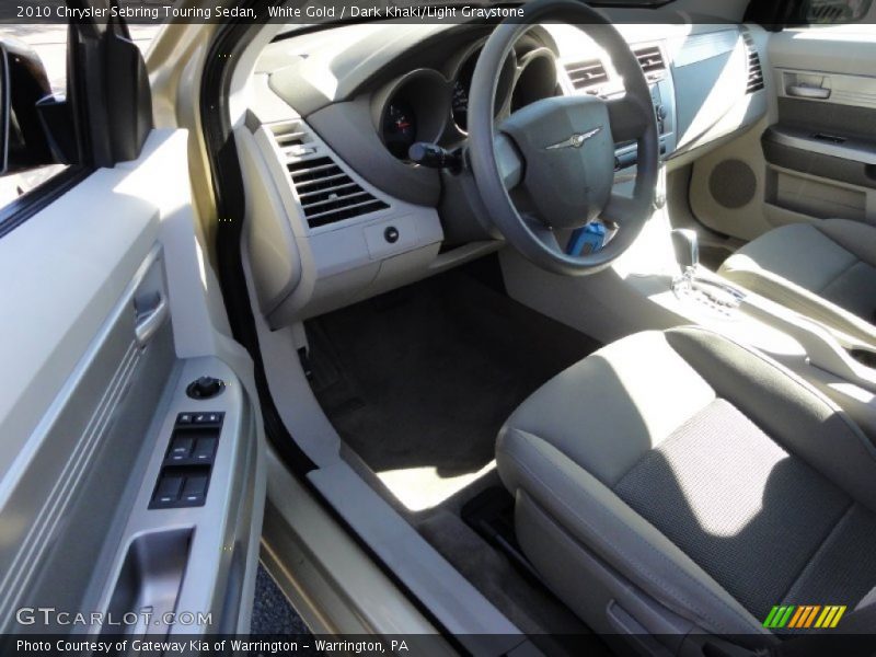 White Gold / Dark Khaki/Light Graystone 2010 Chrysler Sebring Touring Sedan