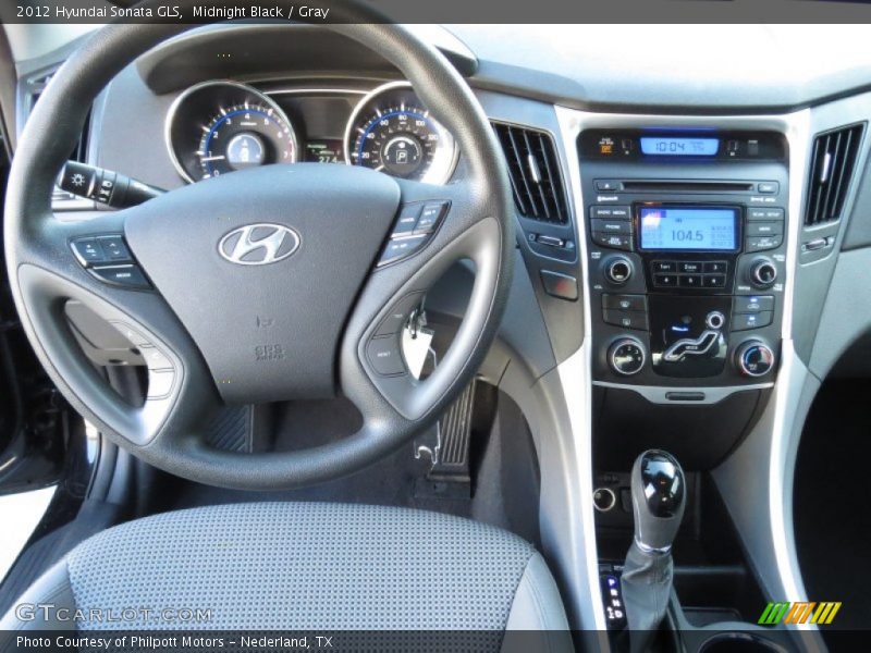 Midnight Black / Gray 2012 Hyundai Sonata GLS